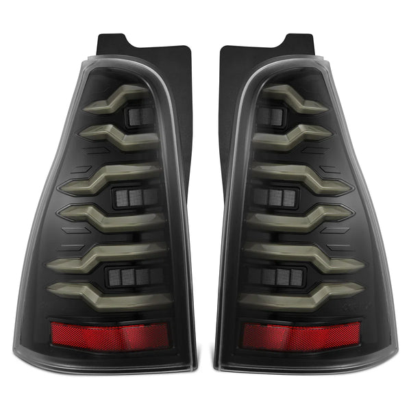 AlphaRex 03-09 Toyota 4Runner LUXX-Series LED Tail Lights Alpha-Black OffRoadUSA.com