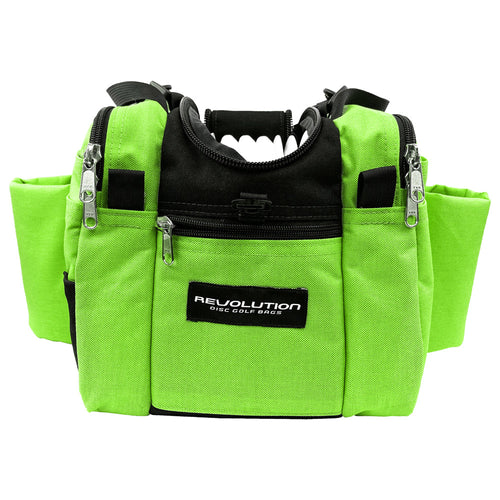 Revolution Mini Deluxe V3 Disc Golf Bag - Lime Green Gotta Go Gotta Throw