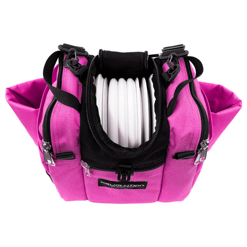 Revolution Mini Deluxe V3 Disc Golf Bag - Brilliant Rose Gotta Go Gotta Throw