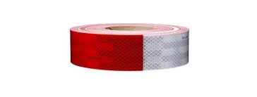 1" Conspicuity Tape 11" Red / 7" White 3M™  Diamond Grade™ x 150 ft | RW100 RatchetStrap.Com