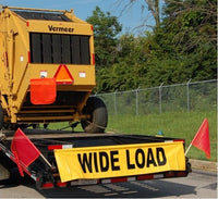 Red Warning Flag - Vinyl Mesh on Wooden Dowel 4 PACK | RWFX4 RatchetStrap.Com