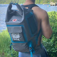 WOW Sports H2O WaterProof Dry Backpack in Blue with Adjustable Strap (18-5110B) Jupiter Gear