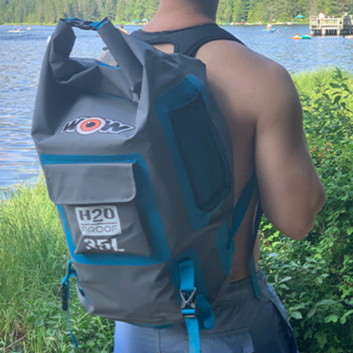 WOW Sports H2O WaterProof Dry Backpack in Blue with Adjustable Strap (18-5110B) Jupiter Gear