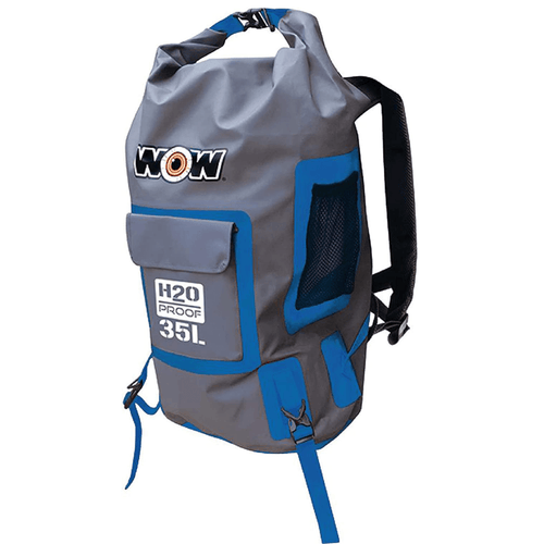 WOW Sports H2O WaterProof Dry Backpack in Blue with Adjustable Strap (18-5110B) Jupiter Gear
