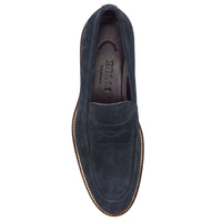 Zelli Italia Zelli Italia 16-657-NVY ROMA Italian Suede Penny Loafers Navy