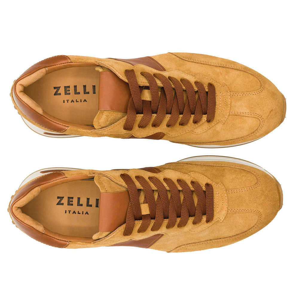 Zelli Italia Zelli Italia 66-265-CGN ROXI Suede & Calfskin Sneaker, Cognac