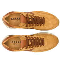 Zelli Italia Zelli Italia 66-265-CGN ROXI Suede & Calfskin Sneaker, Cognac