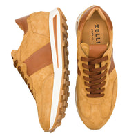 Zelli Italia Zelli Italia 66-265-CGN ROXI Suede & Calfskin Sneaker, Cognac
