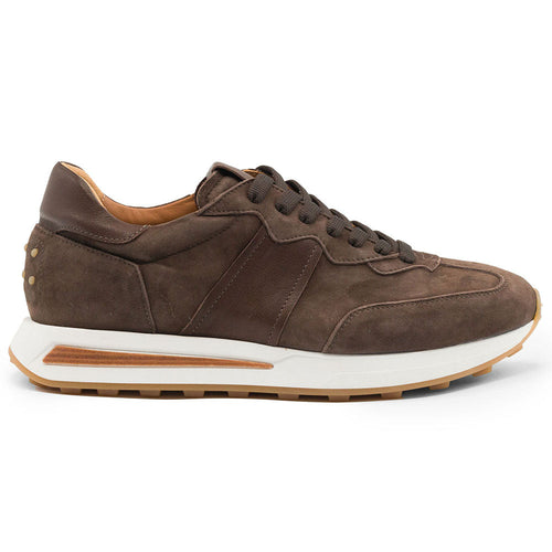 Zelli Italia 66-265-NIC ROXI Suede & Calfskin Sneaker, Nicotine