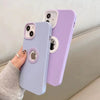 DIY Luxury Soft Silicone Logo Hole Phone Case For iPhone XR like 12,13 Candy Color Cover for iPhone 11 to 13Pro 14 15 16 Pro