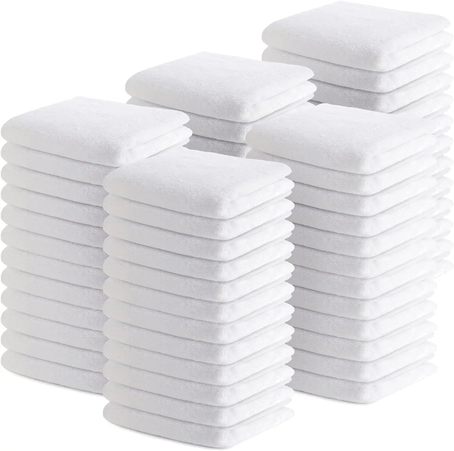 200 Pieces Wash Cloths Bulk Face Cloths Cotton Washcloths Set Hand Towels Absorbent for Bathroom Soft Cleaning Rags
