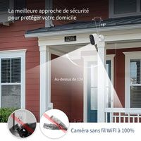 2K/3MP wireless outdoor security Camera 5200 mah battery powered PIR body detection night vision with spotlight two-way call