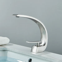 Luxury Brass Basin Faucet Deck Mounted Black Hot Cold Water Bathroom Basin Wash Mixer Tap Single Hole For Bathroom