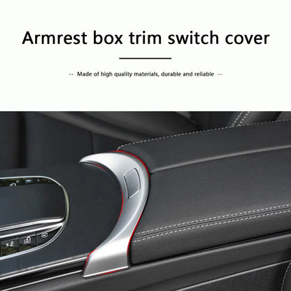 Chrome Silver Console Armrest Cover Switch Button Console Armrest Switch Button Trim Cover for Mercedes Benz W205 W253 2015-2020