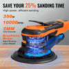VEVOR Random Orbital Sander 350W Brushless 10000 PRM 6 Variable Speed Electric Orbital Sander for Woodworking Detailing Sanding