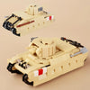WWII Military US German Armored Vehicle MOC Building Blocks Soldiers Figure Tank Gun Carriage Medical Truck Transport Toys K033
