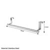 Towel Rack Over Door Towel Bar Hanging Holder Stainless Steel Bathroom Kitchen Cabinet Towel Rag Rack Shelf Hanger