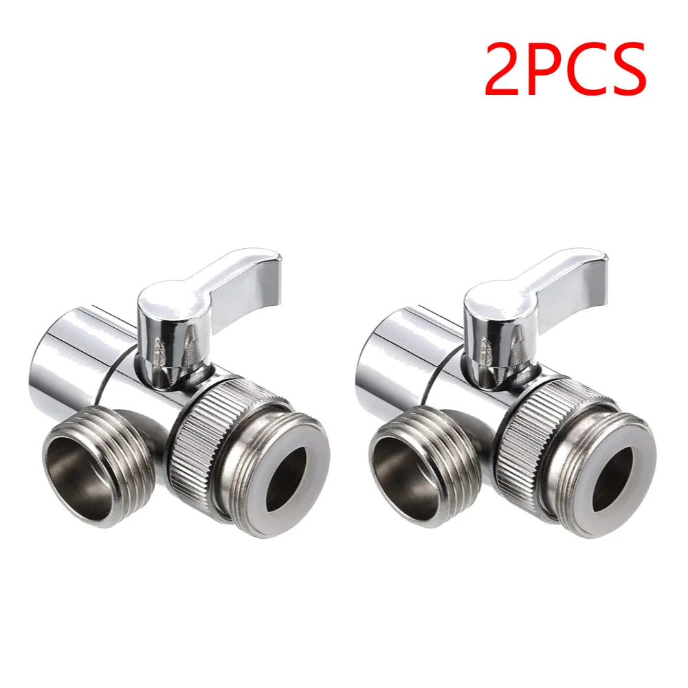 1-3PCS 3 Way Sink Splitter Diverter Valve Leak-Proof Faucet Connector Splitter Copper Faucets Water Separator Easy-to-Install fo