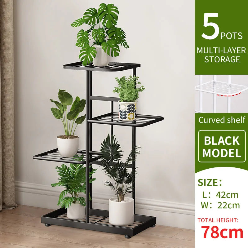 Plant Stand Flower Stand 4/6/8 Tier Flower Pot Shelf Balcony Indoor Multi-layer Storage Rack Succulent Plant Flower Rack