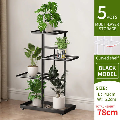 Plant Stand Flower Stand 4/6/8 Tier Flower Pot Shelf Balcony Indoor Multi-layer Storage Rack Succulent Plant Flower Rack