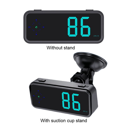 Car Head-up Display with Compass Colorful LED Display Speed MPH KMH Meter Plug and Play GPS HUD Car Electronics Accessories