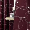 4PCSBlackout Curtains Grommet Thermal Insulated Room Darkening  With Circle And Dots Foil Printed For Bedroom
