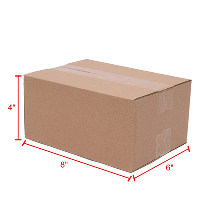 100 Corrugated Paper Boxes Stackable Cardboard Boxes Durable and Eco-Friendly Packaging Solution 8x6x4"