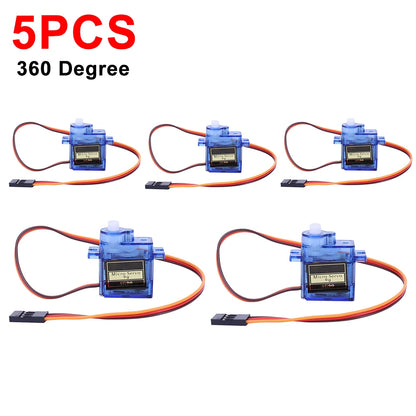 1-100pcs SG90 9G Micro Digital Servo Motor 180/360° Fixed-Wing Micro Gear Servo Motor for Rc Helicopter Toy Airplane Aircraft