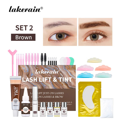 Lash Fast Lift And Tint Kit Professional Eyelash Perm Kit 2in1 Lashes Tint Brow Lashes Tint Brow Dye Eyes Eyelash Eyebrow Makeup