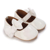 Adorable Baby Girls Bowknot Decor Soft Sole Flats Shoes with Non-Slip Bottoms for First Steps in Summer Princess Style