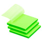 Transparent Sticky Note Pad, Green, 3 X 3, 300 Sheets/Pack