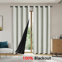 1pc Solid color full shading and sun protection 100% Blackout curtains, bedroom and living room shading curtains EzBuyCo