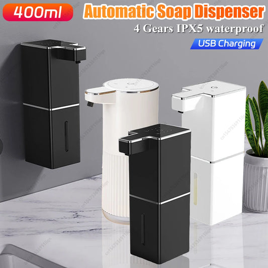 New Automatic Soap Dispenser Touchless Infrared Sensor Hand Washing Machine 4Level Adjustable Foam Soap Dispenser for Bathroom