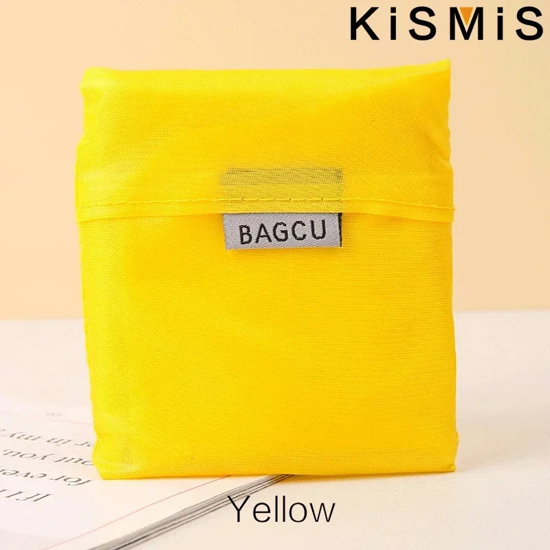 Eco Shopping Bag Fashion Printing Foldable Reusable Tote Folding Pouch Convenient Large-capacity Storage Bags Grocery Totes