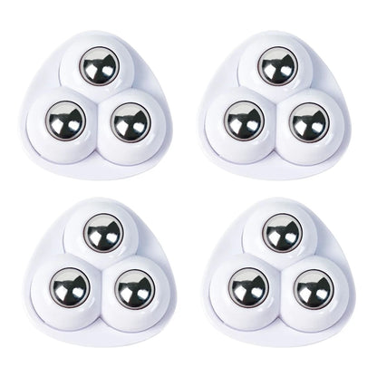 4pcs Swivel Caster Wheels No Noise Self Adhesive Universal Pulley Rotating Wheels for Trash Can Bottom Kitchen Small Appliances