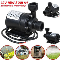 Garden High Pressure Water Pump - DC 12V Brushless, 800L/H, IP68 Waterproof