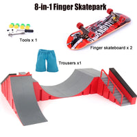 Finger Skateboard Big Scene DIY Mini Park Finger Skatepark Ramp Track Stairs Venue Combination Indoor Home Toys