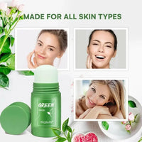 Green Tea Solid Cleansing Mask Blackhead Removal Dispel Acne Blemish Deep Pore Cleansing Moisturizing Suitable for All Skin Type