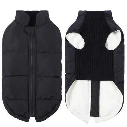 Winter Pet Dog Warm Cotton Coats Back Zipper Windproof Thickness Clothes for Small Medium Dogs Chihuahua French Bulldog Outfits