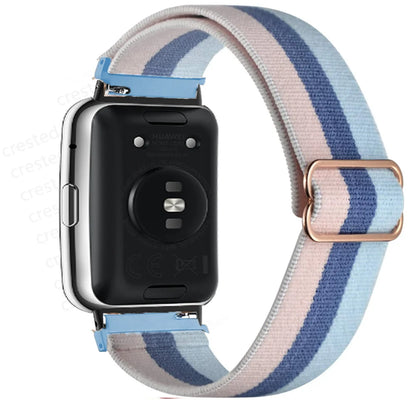 Scrunchie Band For Huawei Watch Fit 2 Strap Smartwatch Accessories Elastic Nylon Loop Bracelet Correa Huawei Watch fit2 band