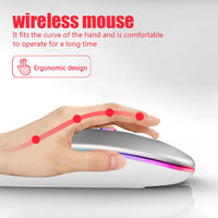 Wireless Gaming Mouse - Bluetooth RGB LED Backlit & Rechargeable