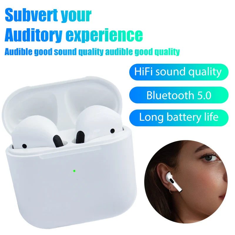 Pro 4 TWS Wireless Headphones Single Earphone Bluetooth-Compatible 5.0 Waterproof Headset With Mic For Xiaomi iPhone Pro4 Earbud
