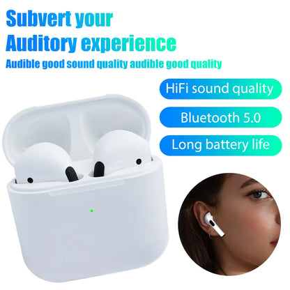 Pro 4 TWS Wireless Headphones Single Earphone Bluetooth-Compatible 5.0 Waterproof Headset With Mic For Xiaomi iPhone Pro4 Earbud