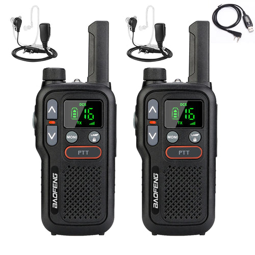 Baofeng 2 pcs Mini Walkie Talkie PMR 446 USB Portable Two-way Radio dual PTT Walkie-talkies T18 Portable Radio for Hunting Cafe