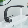 Luxury Brass Basin Faucet Deck Mounted Black Hot Cold Water Bathroom Basin Wash Mixer Tap Single Hole For Bathroom