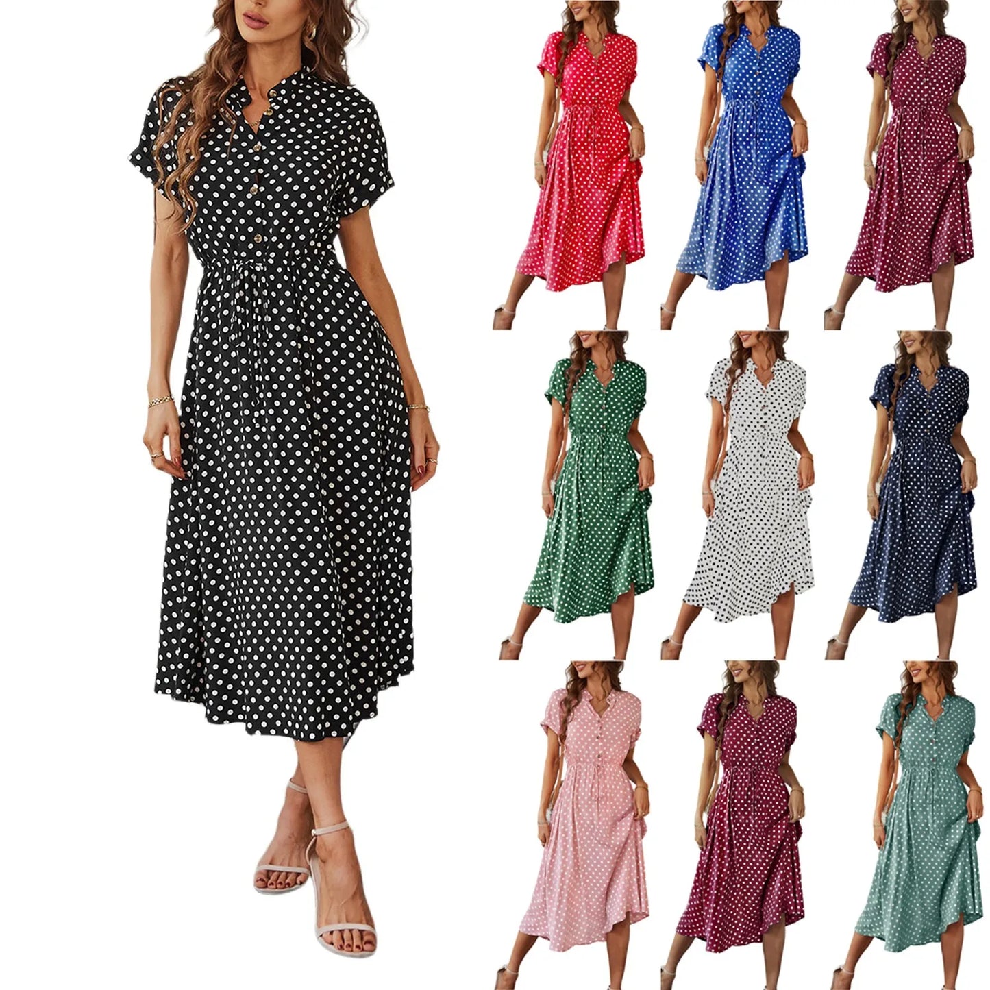 Hot New Women's Summer Maxi Dress 2025 Floral Wrap V Neck Puff Short Sleeve Ruffle Beach Resort Long Dresses