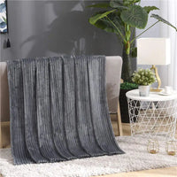 Winter Flannel Blankets For Beds Solid Coral Fleece Faux Fur Throw Coverlet Sofa Cover Bedspread Soft Fluffy Plaid Blankets