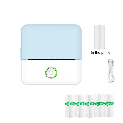 Mini portable thermal printer wireless printer with bluetooth compatible with android and ios