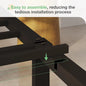 14 H Twin Bed Frame With Headboard, Metal Platform Bed Frame, Twin Size Bed Frame No Box Spring Ned, Easy Assembly, Strong Wood