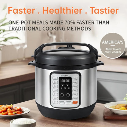 12-in-1 Electric Pressure Cooker, Instant Multi-Use Non-Stick Pot, Steamer, Sauté, Yogurt Maker, Warmer &Delay Start